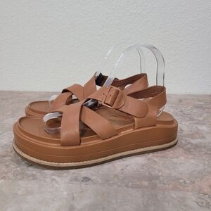 Womens Chaco Townes Midform Sandal  Size 7 Cashew Brown Tan Cognac